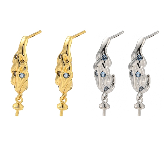 Стойка покрытие латунь микропаве прозрачный кубический цирконий гвоздики серьги поиск, без кадмия и без свинца, долговечный, слеза