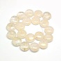 Natural Flat Round Quartz Crystal Beads Strands