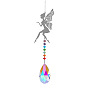 Металлические большие подвесные украшения, подвесные ловцы солнца, тема чакры k9 хрустальное стекло, фея