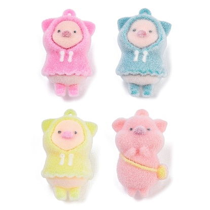 Кулоны из флокированной смолы, свинья