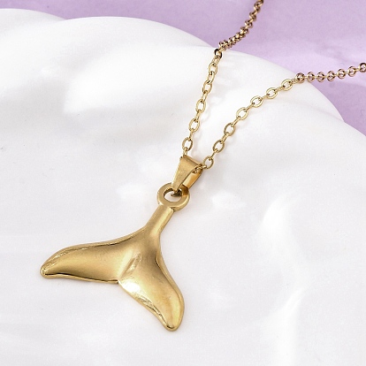 Китовый хвост 304 ожерелья из нержавеющей стали, ионное покрытие (ip)