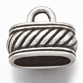Tibetan Style Alloy Cord Ends, End Caps, Cadmium Free & Nickel Free & Lead Free