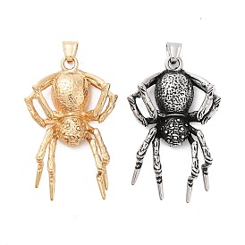 Retro 304 Stainless Steel Big Pendants, Spider Charms