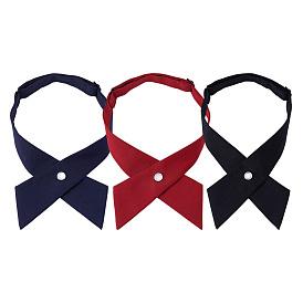 3шт. 3 цветной полиэстеровый регулируемый женский галстук, предварительно завязанный галстук, для женщин, девушка, ученик