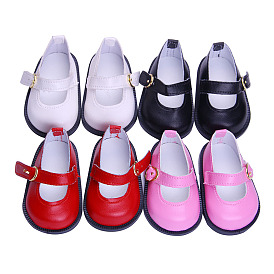 Imitation Leather Doll Shoes, with Adjustment Buckle, for 18 "American Girl Dolls Accessories