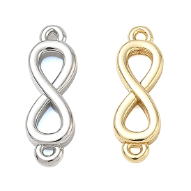 Brass Connetor Charms, Infinity Links, Cadmium Free & Lead Free, Rack Plating, Long-Lasting Plated