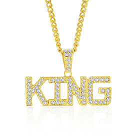Bold Letter Hip Hop Necklace for Men - Trendy Streetwear Jewelry Accessory