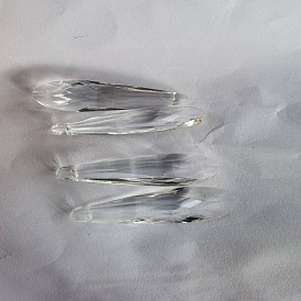 Pendentifs en verre transparent, larme, facette