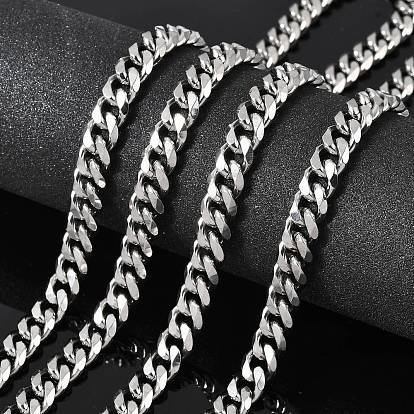 Мужские украшения для приготовления 201 из нержавеющей стали обуздать цепи, несварные, граненые