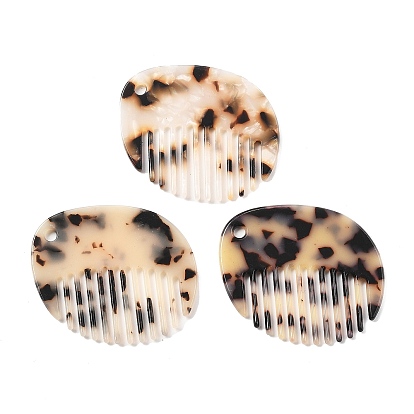 Непрозрачные подвески из ацетата целлюлозы, расческа с леопардовым узором