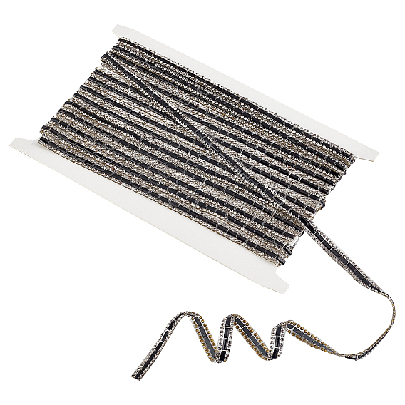 Стеклянный горный хрусталь исправление горный хрусталь и жемчужная лента, аксессуары для костюма, плоский