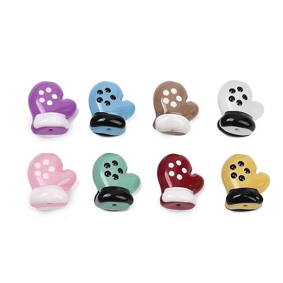 Бусины из стеклянной эмали, окрашенные методом запекания, перчатка