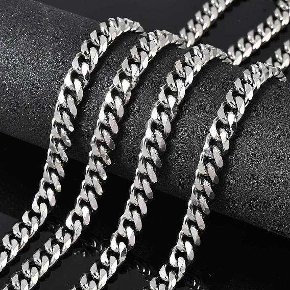 Мужские украшения для приготовления 201 из нержавеющей стали обуздать цепи, несварные, граненые