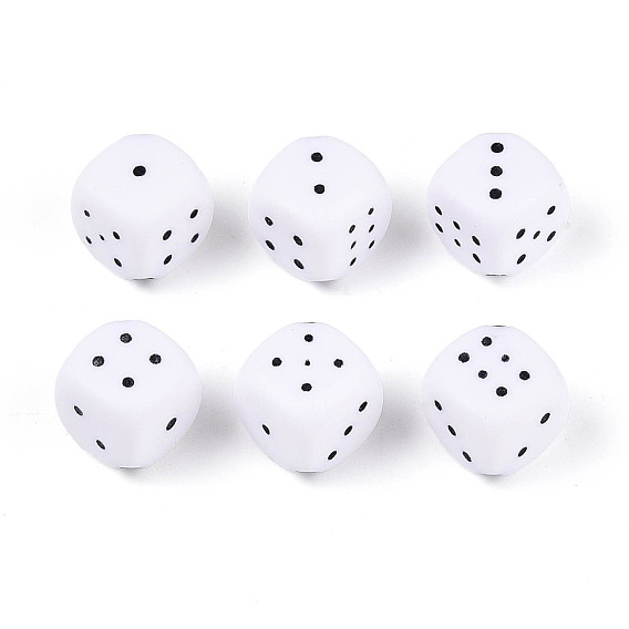Непрозрачные акриловые бусины, игральная кость