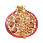 Enamel Pins, Alloy Rhinestone Lapel Pin Brooch, Pomegranate, Golden