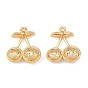 Messing micro pave klar zirkonia charme, Kirsche Charme