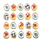 Alloy Resin Pendants, Teardrop Charms, with Dried Flower