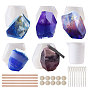 DIY Candle Kits, with Silicone Molds & Measuring Cup, Latex Finger Cots, Plastic Pipettes and Wooden Craft Ice Cream Sticks