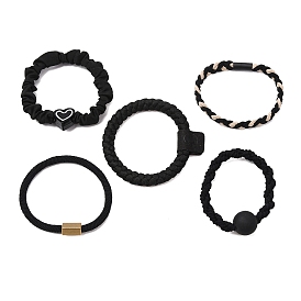 Эластичные аксессуары для волос из полиэстера, со сплавочной фурнитурой, для девочек или женщин, резинка для волос / резинки для волос