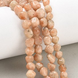 Натуральный Sunstone бисер пряди, самородки, упавший камень