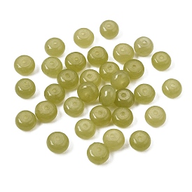 Natürliche Nephrit-Jade-Hetian-Jade-Perlen, Rondell