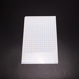 PVC Clear Self-adhesive Transfer Film, Rectangle with Tartan Pattern