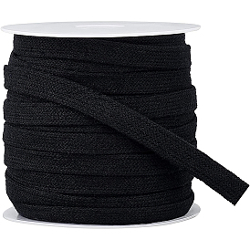 25m cordons plats en coton double couche, corde de coton creuse, pour accessoires de vêtement