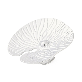 Антикоррозийные 304 плоские круглые открытые манжетные кольца из нержавеющей стали, Кольца для женщин