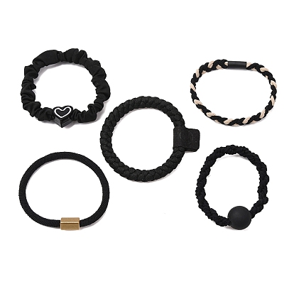 Эластичные аксессуары для волос из полиэстера, со сплавочной фурнитурой, для девочек или женщин, резинка для волос / резинки для волос