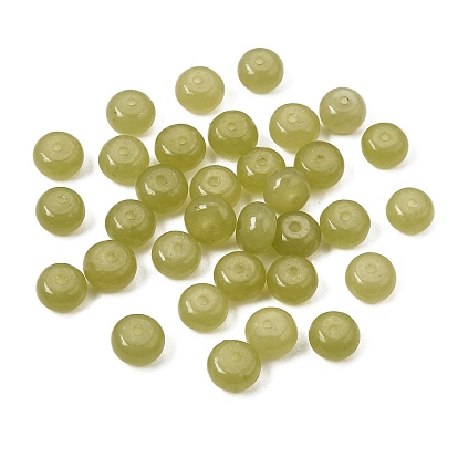 Natürliche Nephrit-Jade-Hetian-Jade-Perlen, Rondell