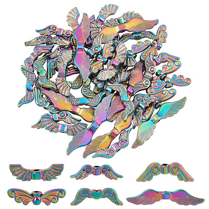 48шт 6 бусина из сплава с покрытием в виде стойки, крыло