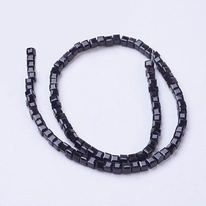 Cube Shaped Crystal Glass Beads Strands, Faceted, 2x2x2mm, Hole: 1mm, about 101pcs/strand, 9 inch 