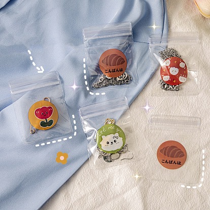 Прозрачные прямоугольные пластиковые пакеты с застежкой-молнией для ювелирных изделий, многоразовые упаковочные пакеты, верхнего уплотнения, антиокислительные самозапечатывающиеся пакеты