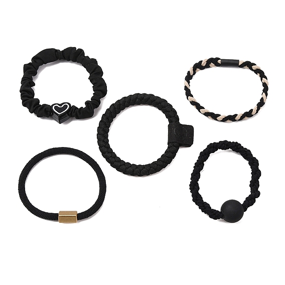 Эластичные аксессуары для волос из полиэстера, со сплавочной фурнитурой, для девочек или женщин, резинка для волос / резинки для волос