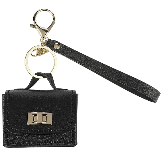 Портативная сумка из искусственной кожи брелок, с брелком из сплава