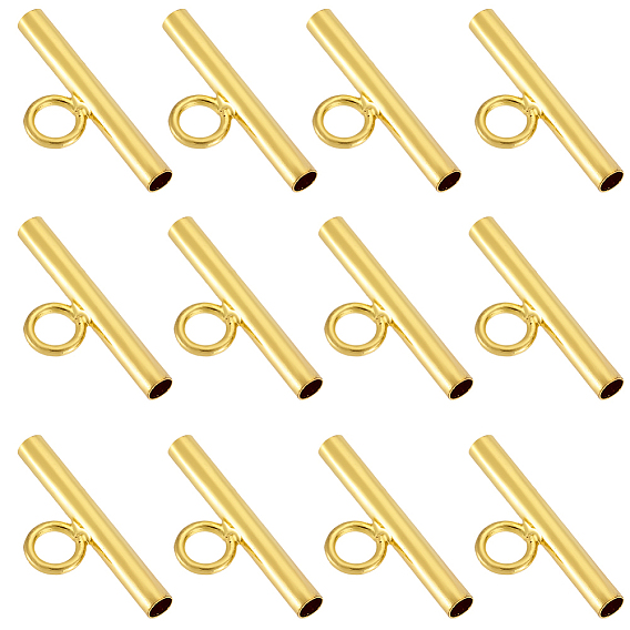 30Pcs Steel Tube Bead, Brooch to Necklace Converter