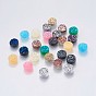 Imitation Druzy Gemstone Resin Cabochons, Flat Round