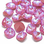 Pointed Back K9 Glass Rhinestone Cabochons, Random Color Back Plated, Fluorescent, Square