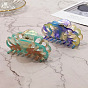 Chic Hair Claw Clips for Women, Elegant French Style with Acetate Resin Material and Shark Teeth Grip Design