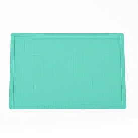 Almohadillas calientes de silicona resistentes al calor, con escala, para platos calientes almohadilla de aislamiento térmico herramienta de cocina, Rectángulo