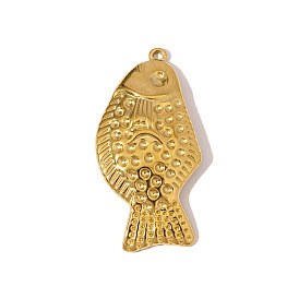 304 подвески из нержавеющей стали, рыбы прелести, ионное покрытие (ip)