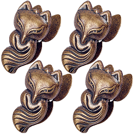 4Pcs Zinc Alloy Clips, for Paper Document, School Office Supplies