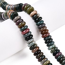 Natural Indian Agate Beads Strands, Rondelle