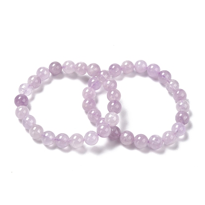 Natürlichen Edelstein Perlen Stretch-Armbänder, Runde
