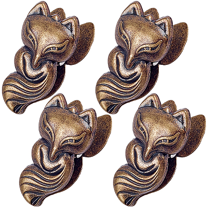 4Pcs Zinc Alloy Clips, for Paper Document, School Office Supplies