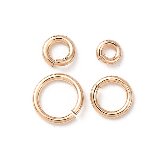 1/20 14k открытые соединительные кольца с золотым покрытием, круглый отрезок, покрытый желтым золотом
