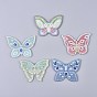 DIY Diamond Painting Stickers Kits For Key Chain Making, with Diamond Painting Stickers, Resin Rhinestones, Diamond Sticky Pen, Lobster Clasps, Chain, Tray Plate and Glue Clay, Butterfly
