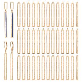 40 шт латунные большие подвески, полый прямоугольник
