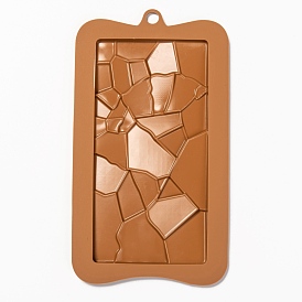 Chocolate Food Grade Silicone Molds, Rectangle with Fragment Shaped Pattern, Resin Casting Molds, Epoxy Resin Craft Making