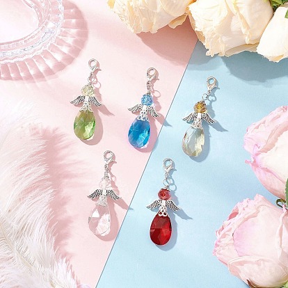 Ангельские стеклянные подвески украшения, Сплав с застежками когтя омара